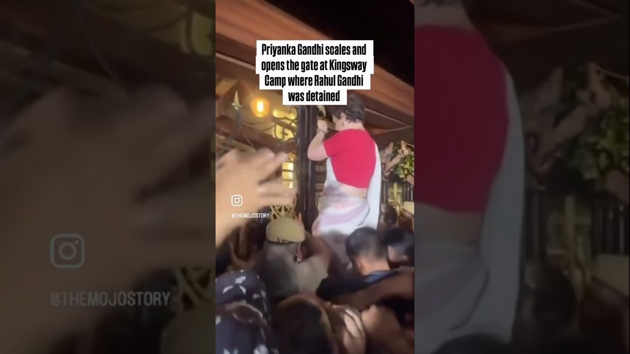 CRAZY VISUALS OF PRIYANKA GANDHI CLIMBING GATE TO REACH RAHUL #gyaneshkumar #eci #bjp #viral