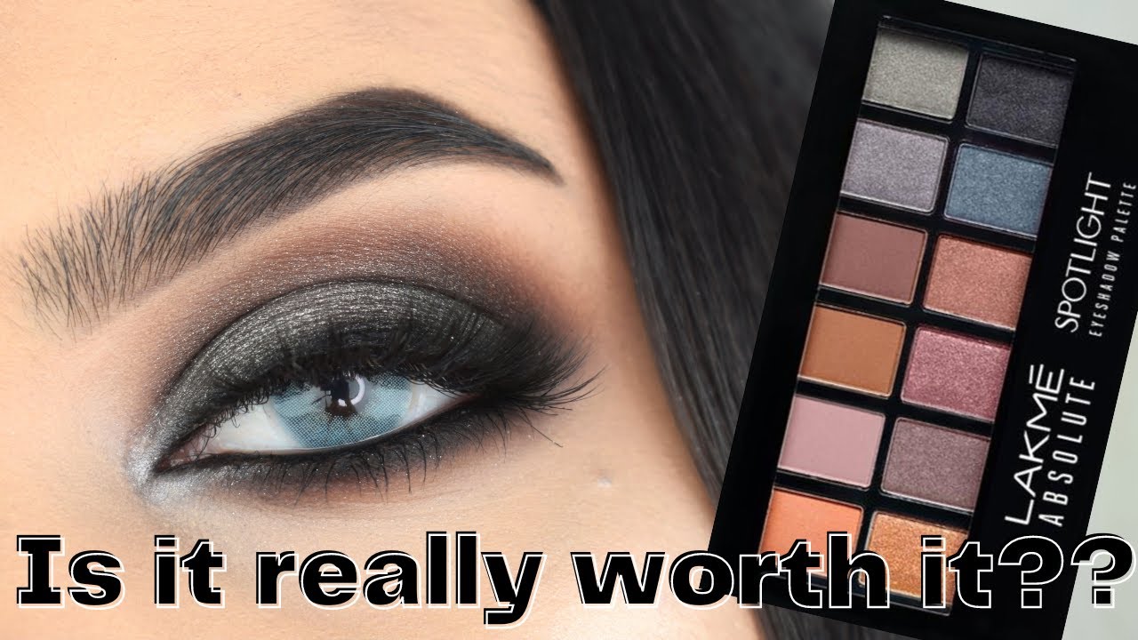 I tried the LAKME Spotlight eyeshadow palette in Smokin' Glam | Affordable makeup India tutorial
