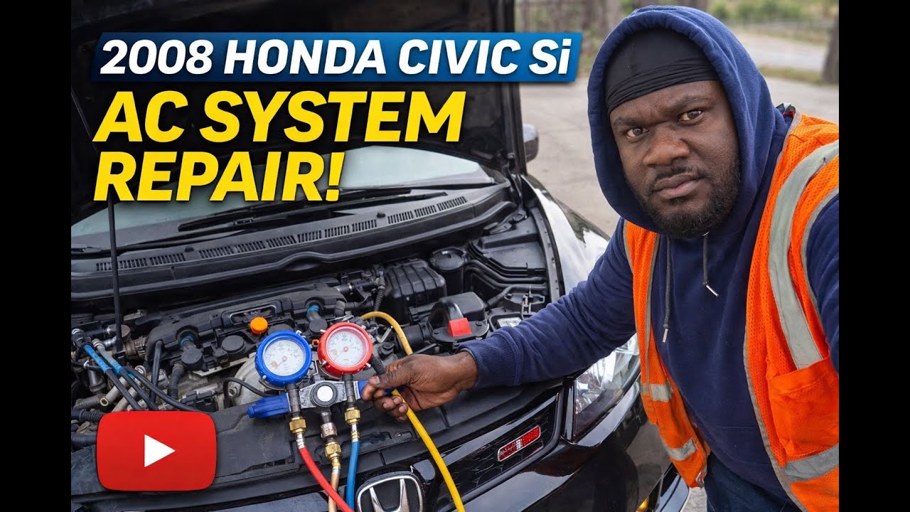 8th Gen Civic Si Ac Repair. Replacing The Condenser & AC Compressor