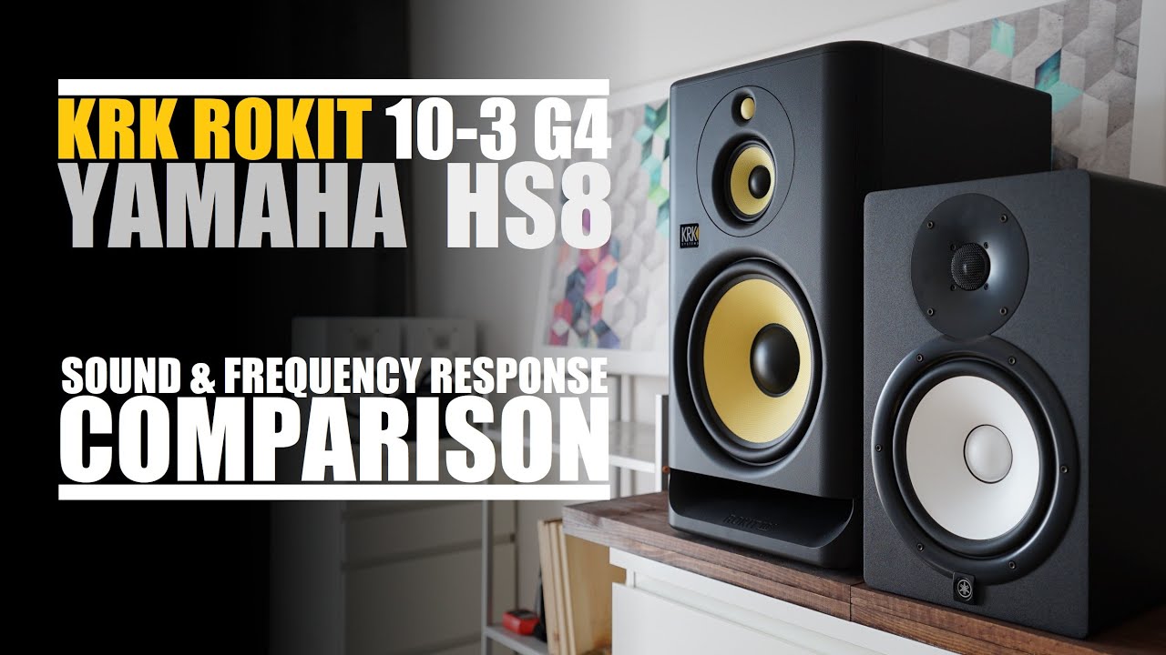 KRK Rokit 10-3 G4 RP10-3 против Yamaha HS8 || Сравнение звука и частотных характеристик