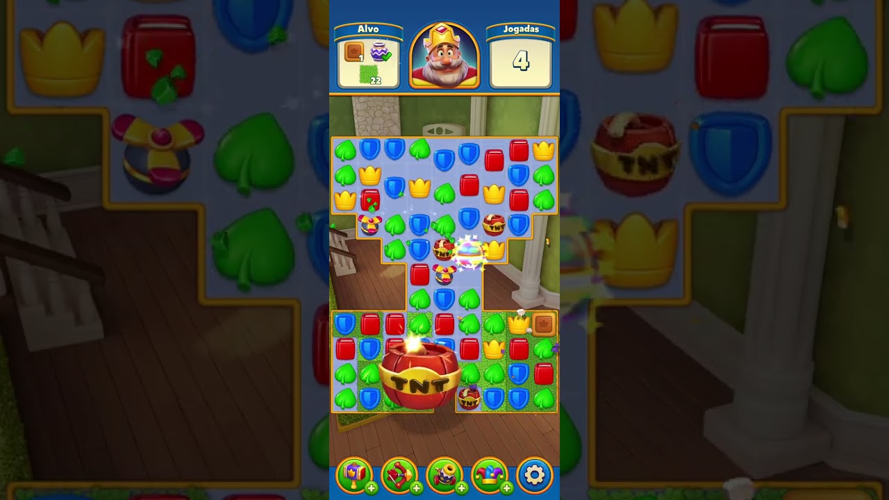 Jogando Royal Match parte 71 níveis 220, 221 e 222
