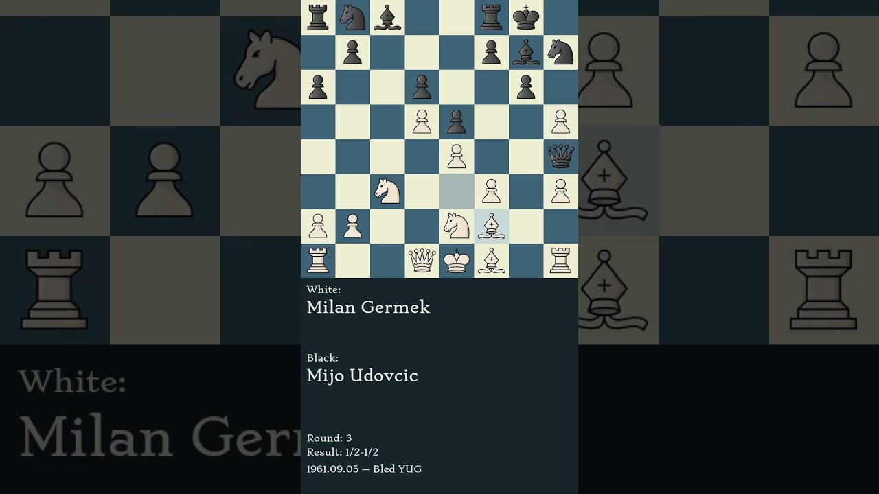 Milan Germek vs Mijo Udovcic | Round 3 | Bled, 1961