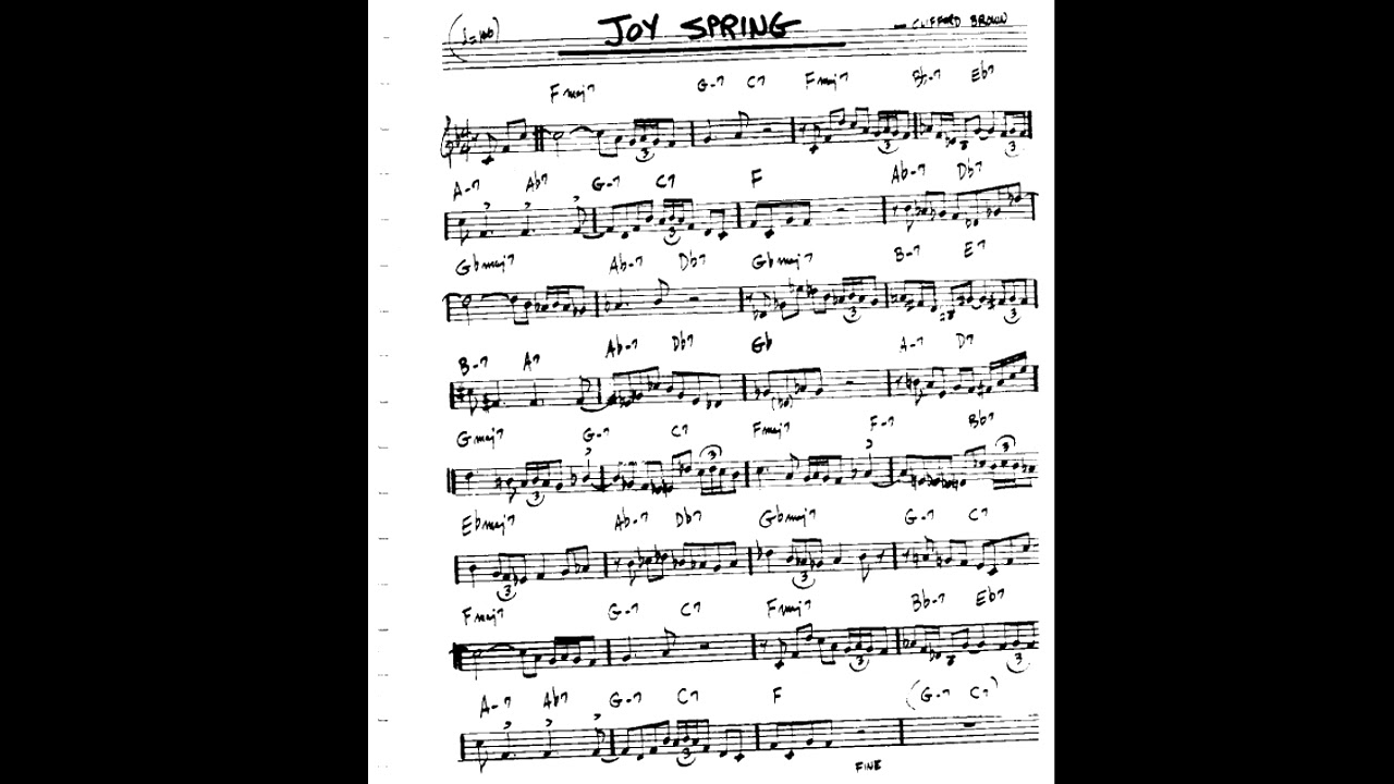 Joy Spring - Play along - Backing track (C key score violin/guitar/piano)
