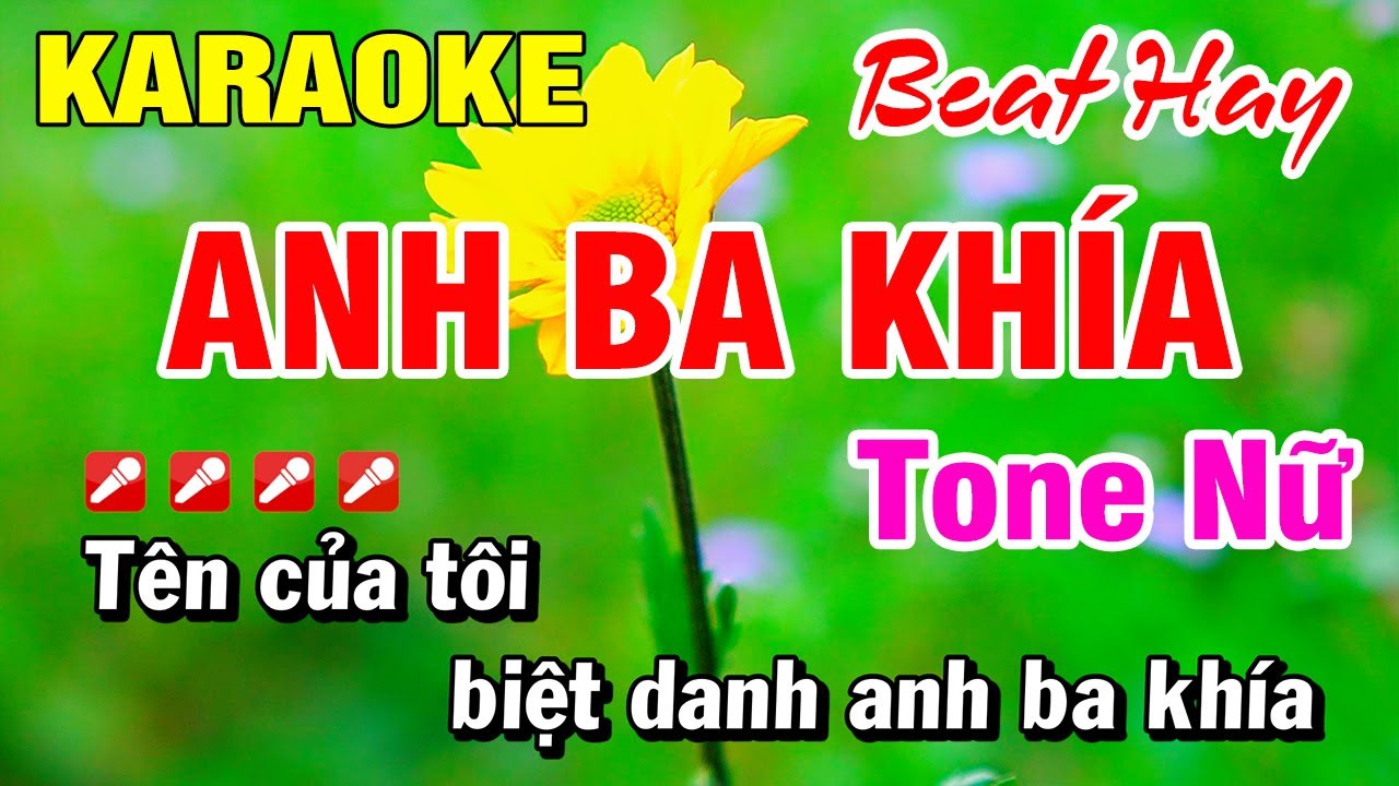 Karaoke Anh Ba Khía [ Beat Hay ] Nhạc Sống Tone Nữ Cha Cha 2025 | Hoài Phong Organ
