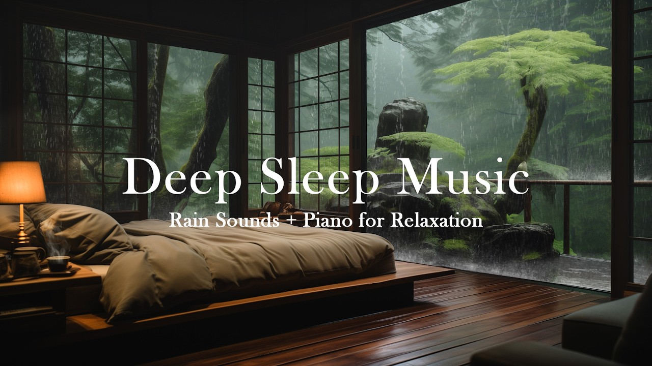 Rain Outside the Window and Soft Piano — Calm Sleep Music for Deep Rest