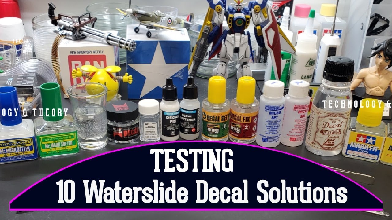 Scale Model Tips - Testing 10 Different Waterslide Decal Solutions - Is There A Clear Winner ??