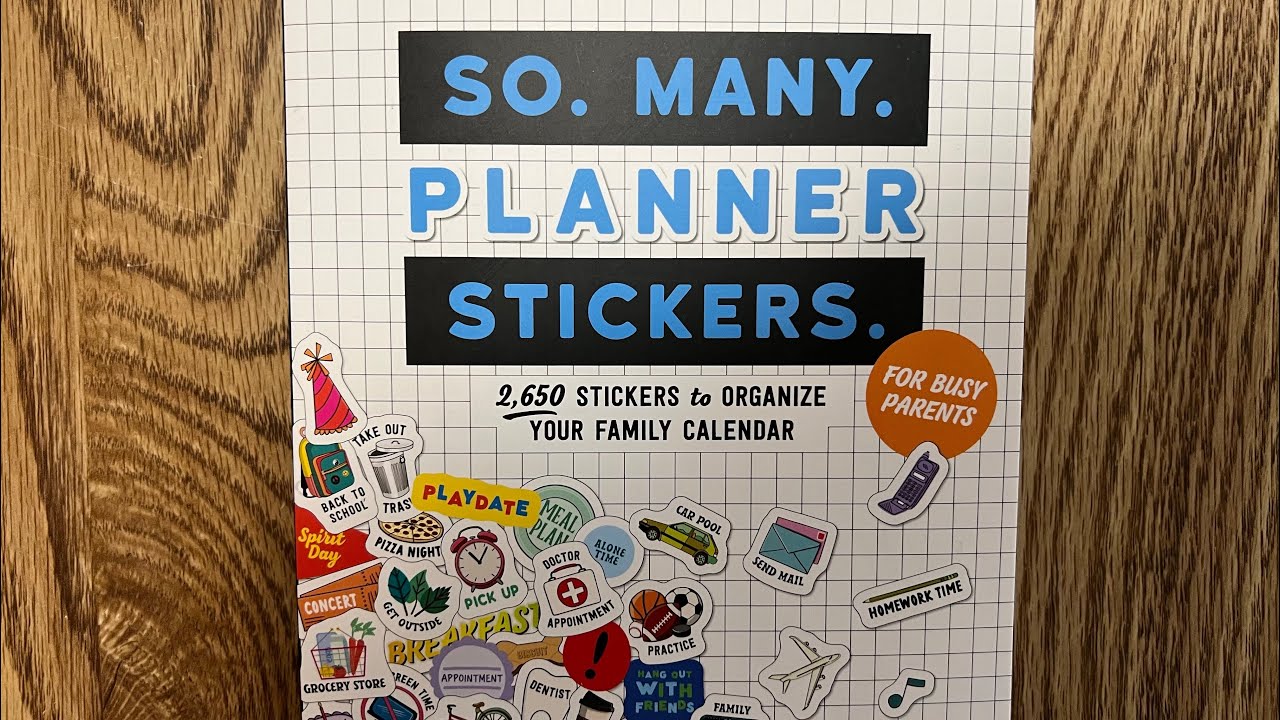 Pipsticks So Many Planner Stickers Book To Organize your family calendar