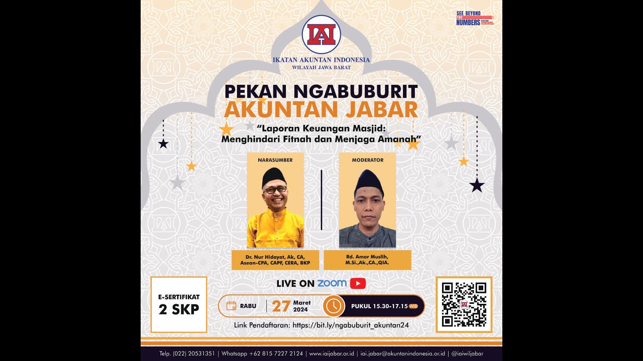 D2 -PEKAN NGABUBURIT AKUNTAN JABAR- “LAPORAN KEUANGAN MASJID: Menghindari Fitnah & Menjaga Amanah”