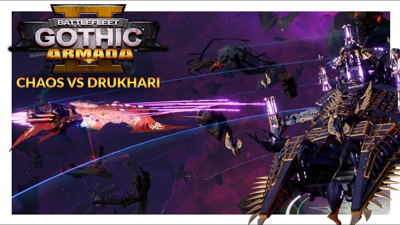 BATTLEFLEET GOTHIC ARMADA 2 | Chaos vs Drukhari (1v1 Beta Gameplay Ranked Battle 15)