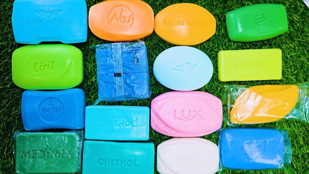 Ultimate Colorful Soap ASMR Collection | Lux, Cinthol, Liril, Medimix, Dove, Dettol | Satisfying
