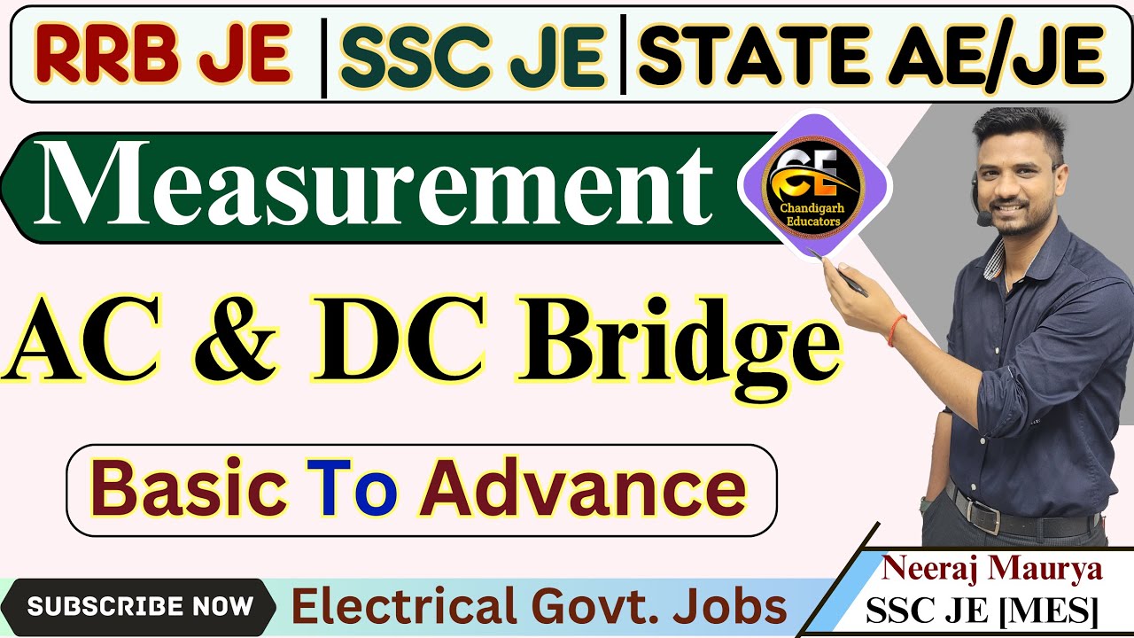 AC & DC Bridge Introduction  ||  Measurements  | Electrical  Jobs | HPCL  | RRB JE | SSC JE