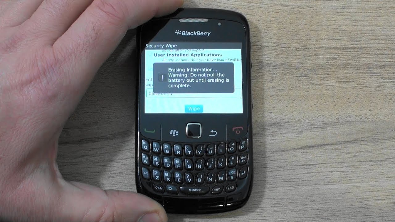 BlackBerry Curve 8520 hard reset