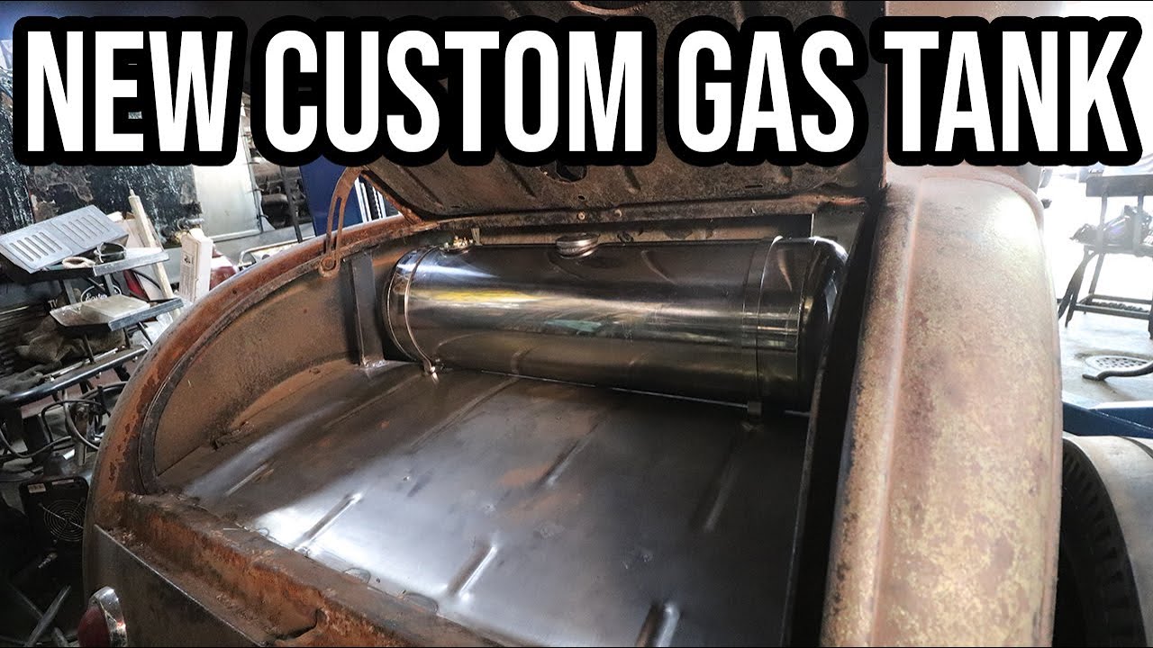 Cutting Up A BRAND New Gas Tank To Fit The 1932 Ford "Schroll" Coupe