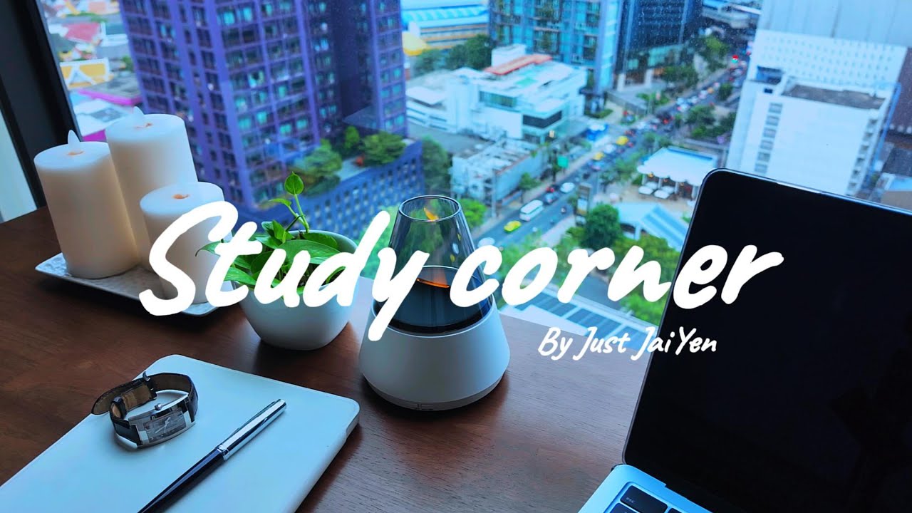 [ Study Corner📚 ]2-HOUR Study With Just JaiYen 🎶/ POMODORO Timer ⏰ /JaiYen in Bangkok ,Thailand