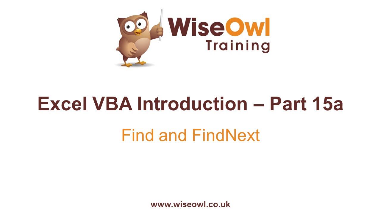 Excel VBA Introduction Part 15a - Find and FindNext