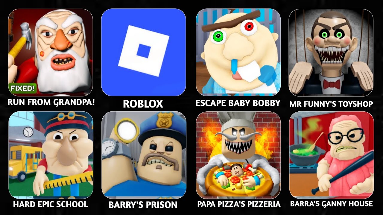 ROBLOX: RUN FROM GRANDPA, ESCAPE BABY BOBBY DAYCARE, ESCAPE MR STINKY DETENTION, ESCAPE EVIL GRANDMA
