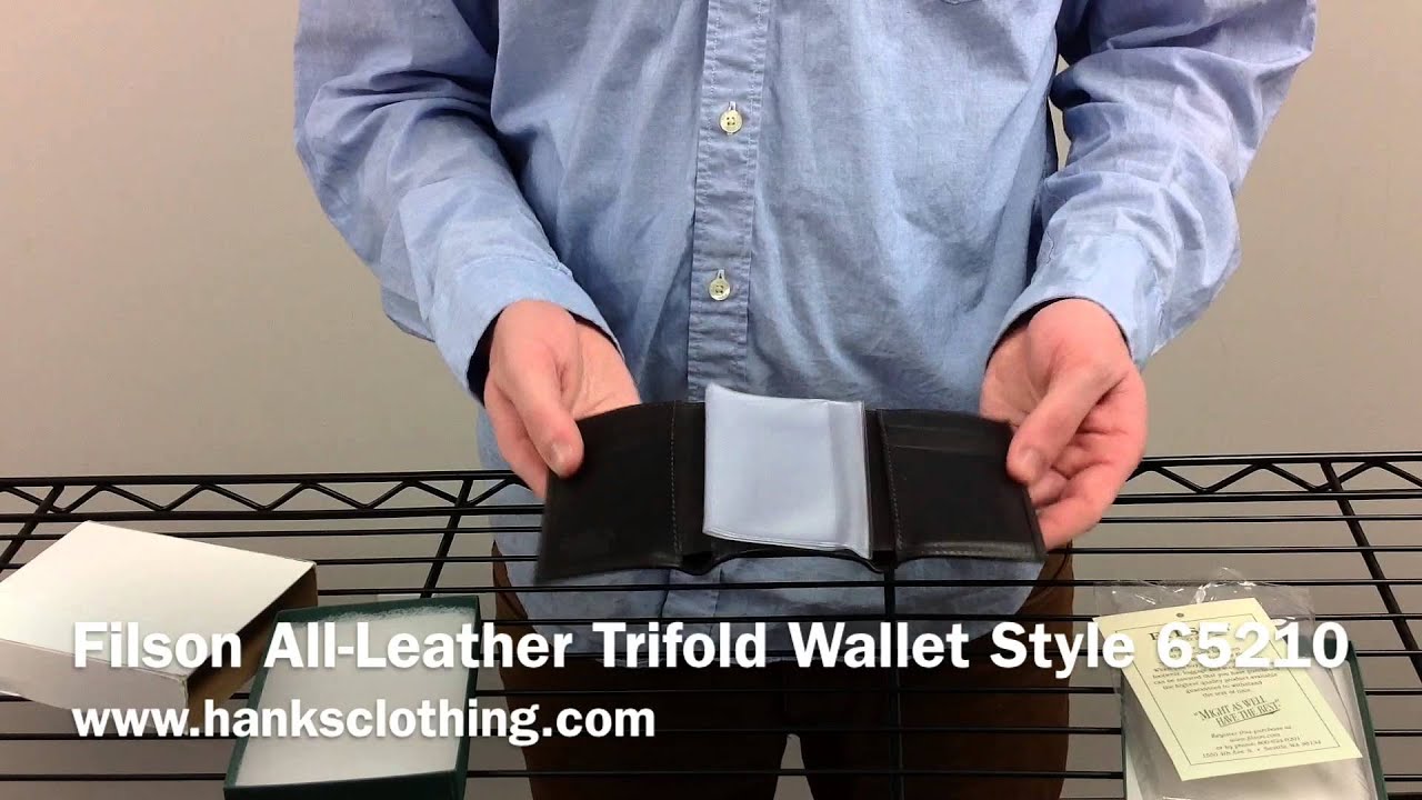 Filson All Leather Trifold Wallet Style 65210