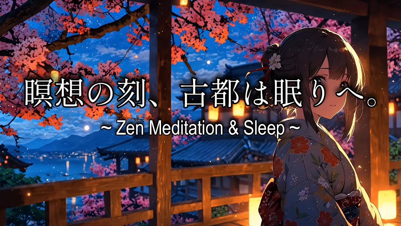 瞑想用BGM｜古都の夜景と和楽器の調べ。心を整えたい夜に - Zen Meditation: Japanese Ethereal Sounds
