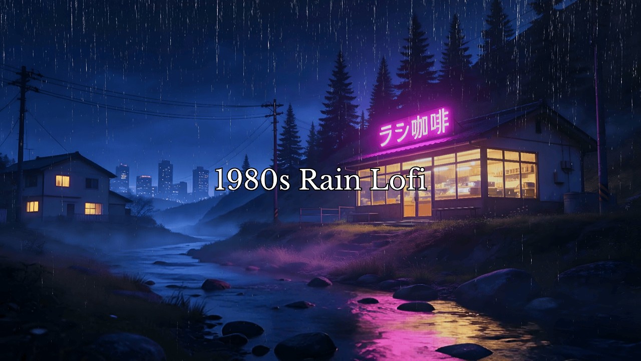 1980s Rain Lofi | Calm Lofi Music for Study | Rain Lofi for Sleep, Focus & Relax