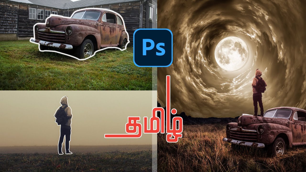 Moonlight Photoshop Manipulation Tutorial Tamil in Design Tamila | Photoshop Tutorial Design Tamila