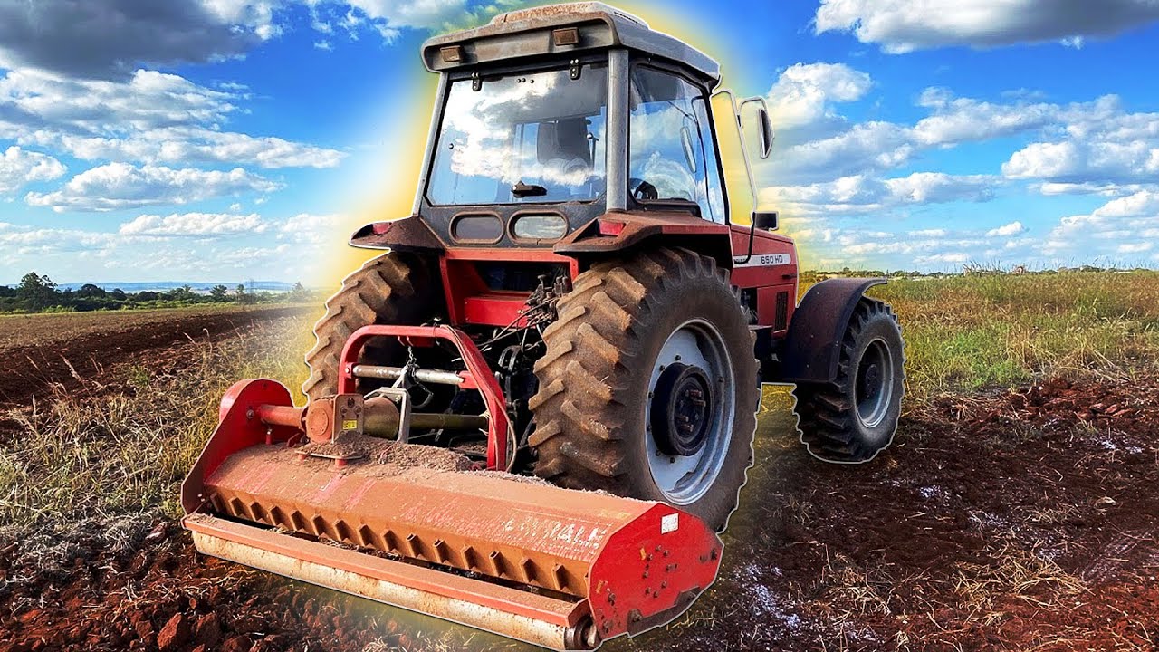 TRATOR MASSEY FERGUSON 650 HD TRABALHANDO NA TRINCHA