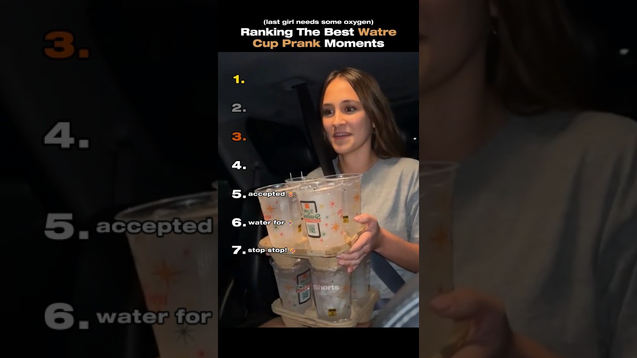 Ranking The Best Water Cup Car Prank Moments #pranks #ranking #usa #tiktok