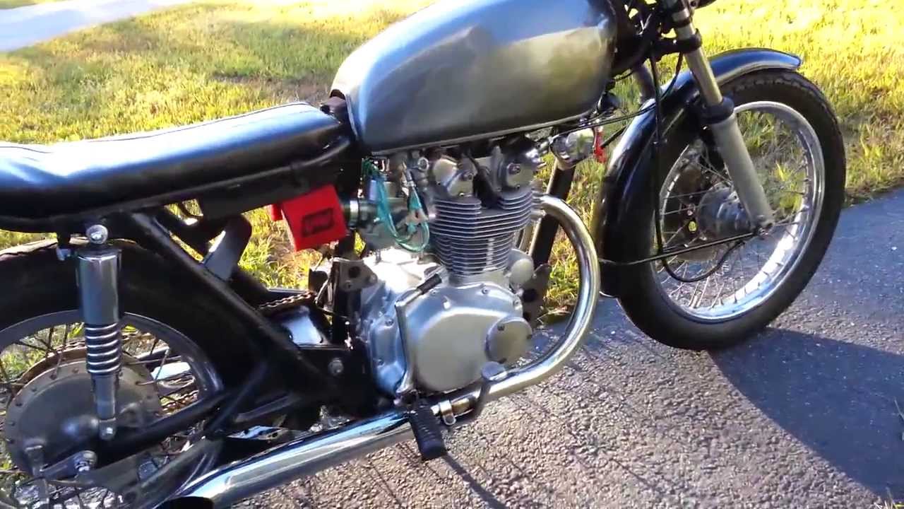 1970 Honda CB450 build - sound with slash cut mufflers
