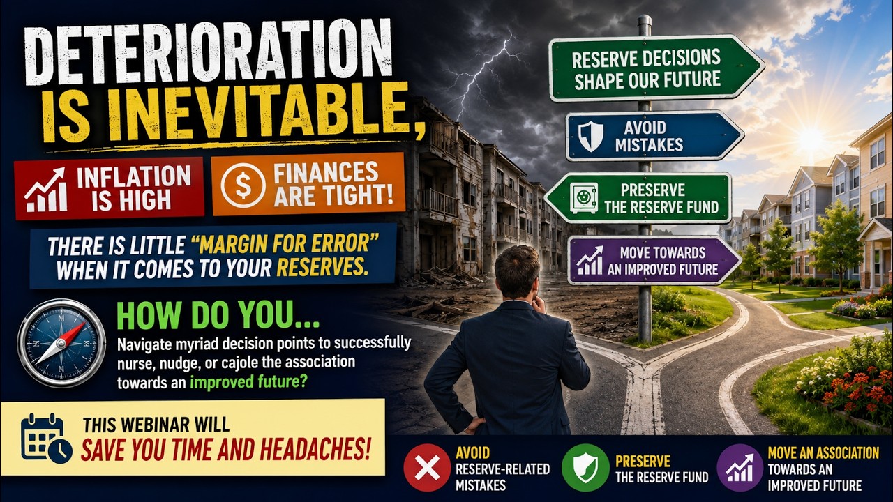 Advance Reserve Study Concepts for HOA Managers and Boards