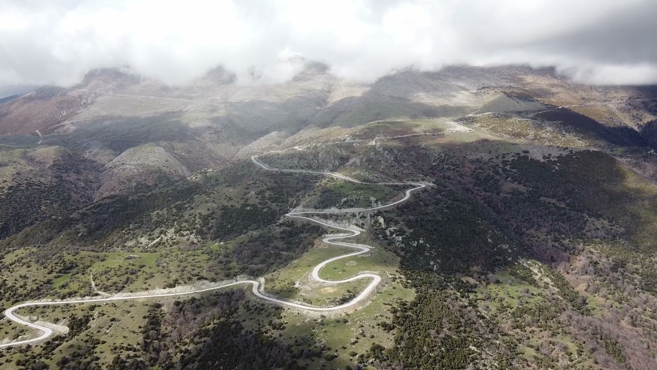 Drone Fly Over Olympus mount, Greece