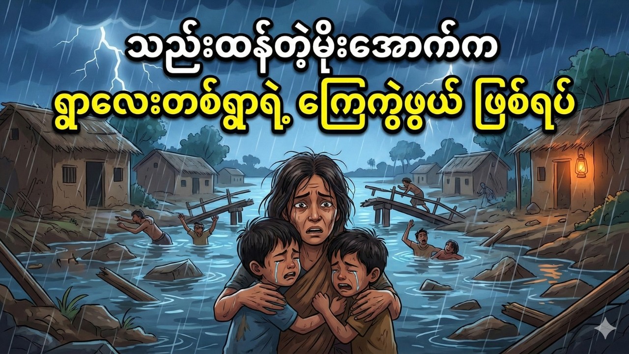 သည်းထန်တဲ့မိုးအောက်က ရွာလေးတစ်ရွာရဲ့ ကြေကွဲဖွယ် ဖြစ်ရပ် #storyforteenagers #myanmarfairytales