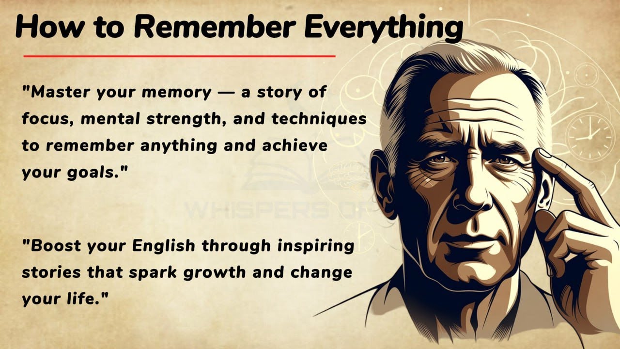 How to Remember Everything - Boost Your Memory  | Graded Reader |  Improve Your English ✅