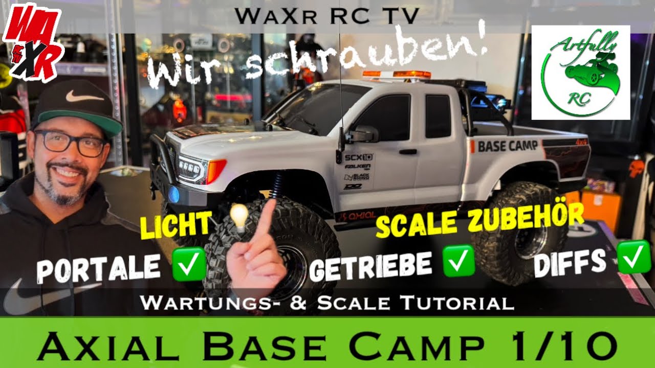 AXIAL Base Camp 1/10 SCX10 // Check Up Tutorial - Portale / Diffs / Getriebe & die 1. Scale Details