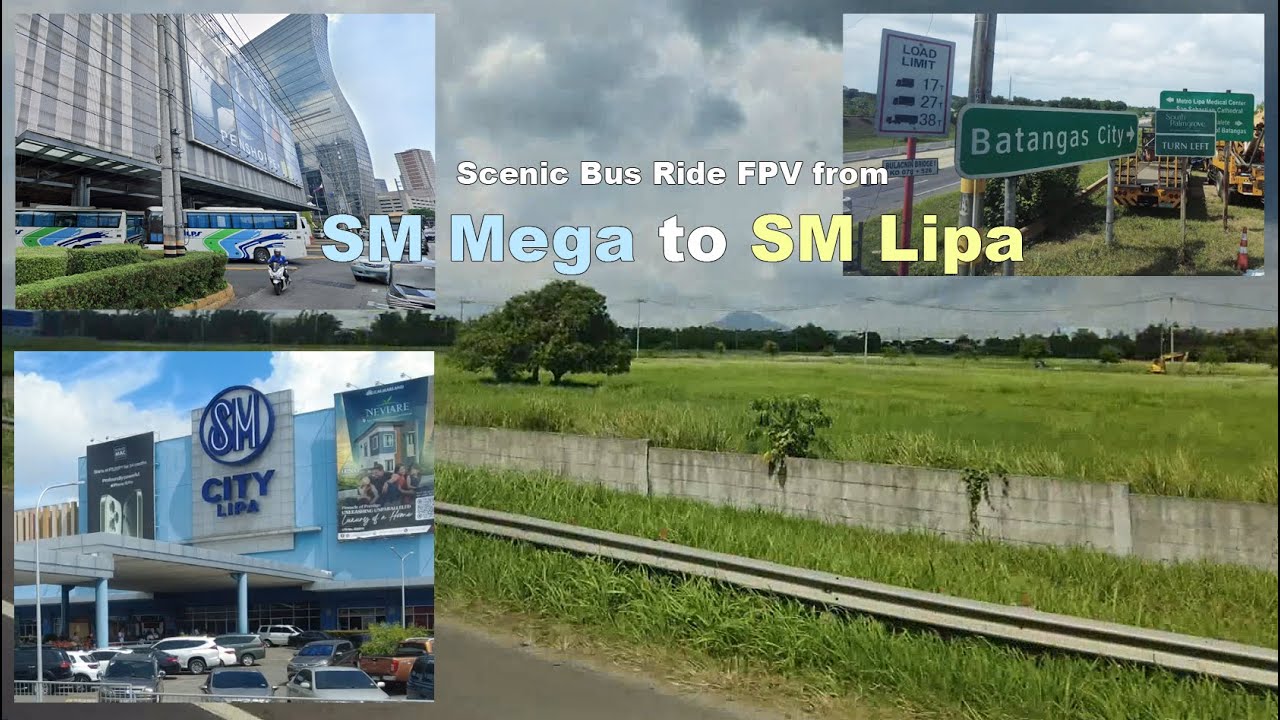 SM Megamall to SM Lipa, Batangas Scenic Bus Ride FPV via C5, SLEX, STAR Tollway. DJI Osmo Pocket 2