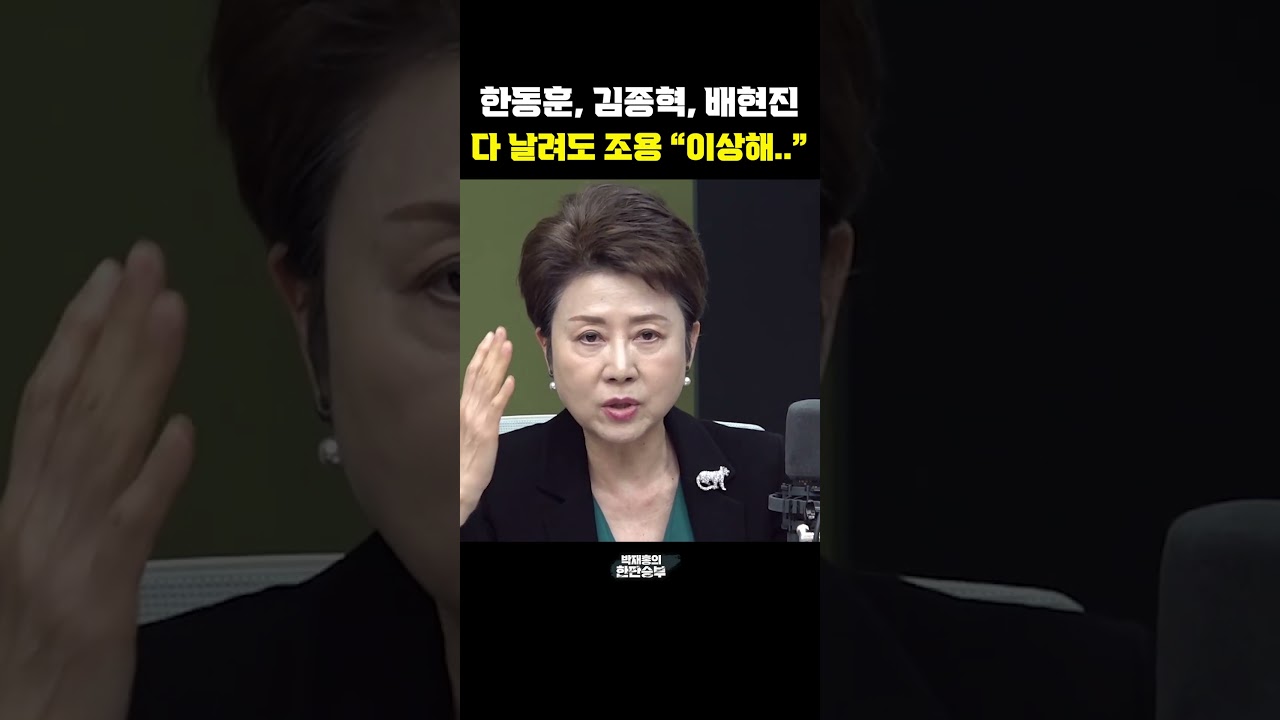한동훈, 김종혁, 배현진. 다 날려도 조용 