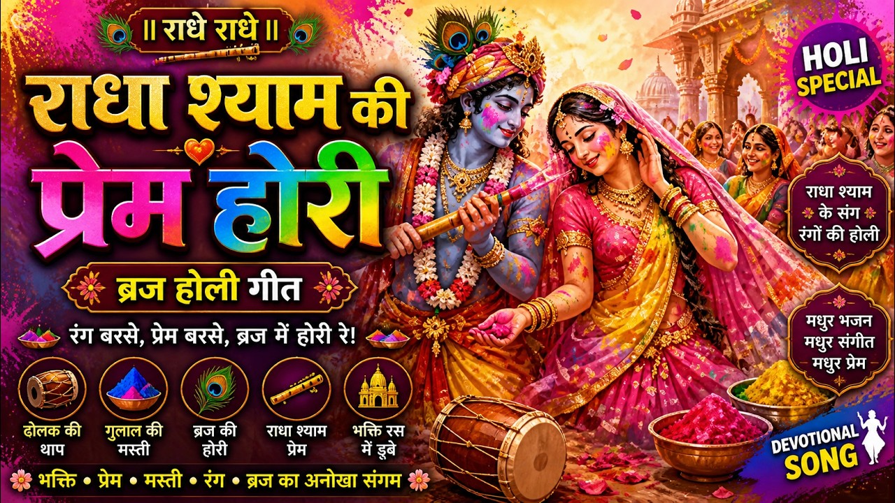 राधा श्याम की प्रेम होरी | Braj Holi Geet | Devotional Holi Song