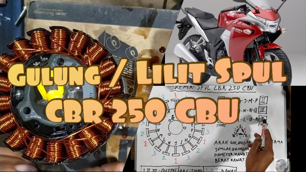 Gulung/Lilit Spul motor CBR 250 CBU
