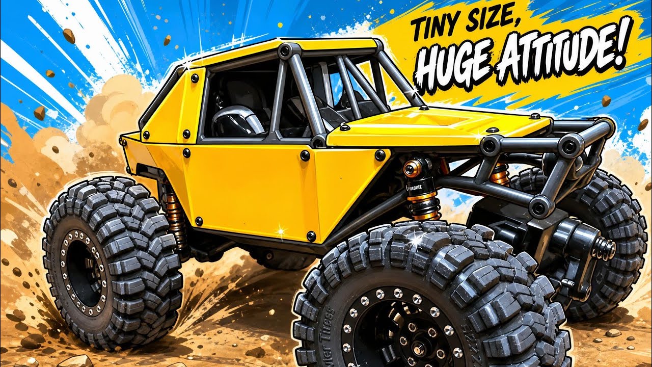 TOUCAN RC HOBBY UdiRC UCX SLPRO 1/24 4WD RC Rock Crawler gets some new shoes 2-14-2025