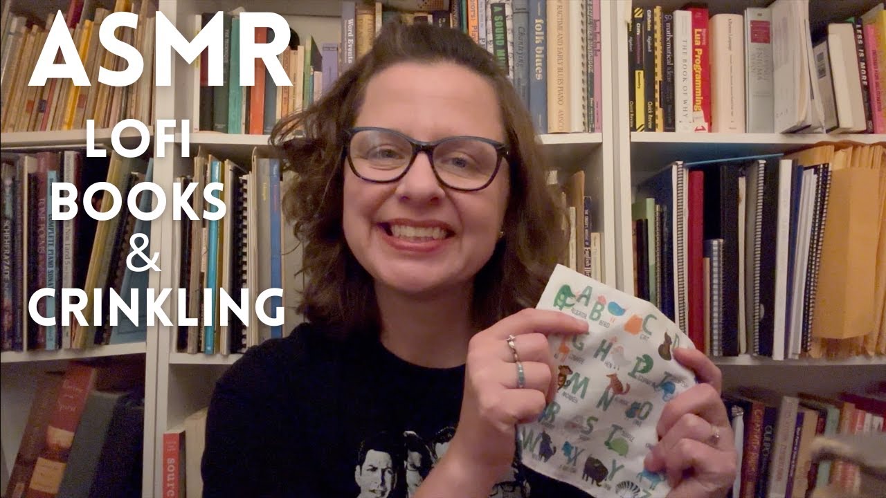 ASMR (lofi) Soft Speaking, Tracing, Book Sounds, and Crinkles