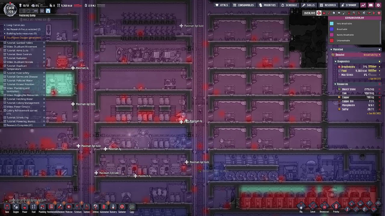 Oxygen Not Included – Strim 4 – Stres, jedzenia brak...