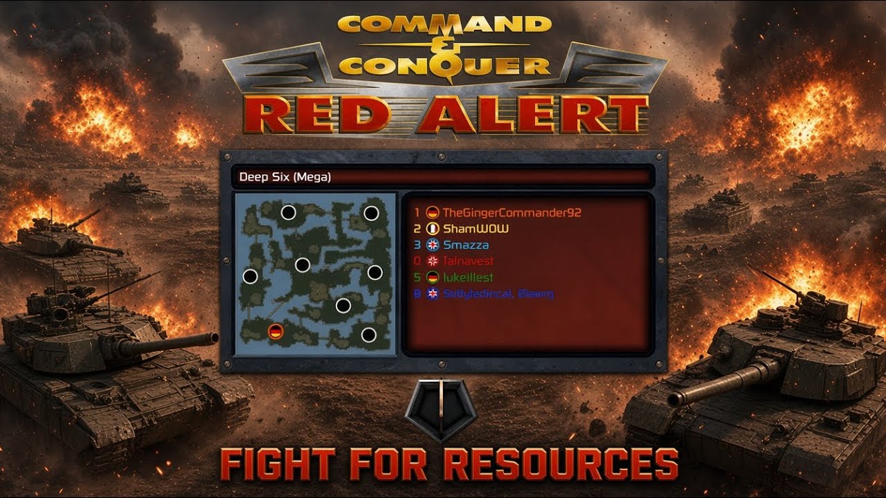 Command and Conquer Red Alert Remastered FFA - Fight for resources 
