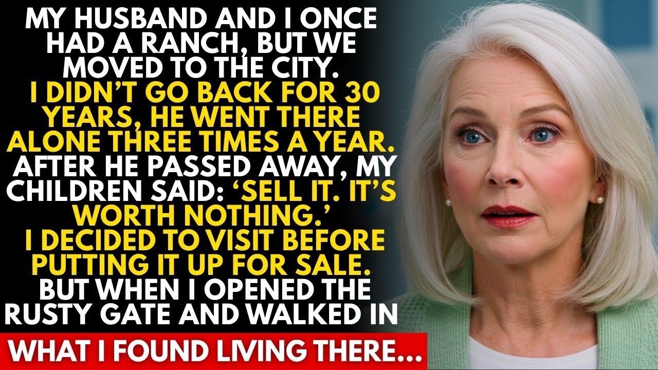 After 30 Years Away From Our Ranch, My Husband Died But Left A Secret There, When I Opened The Gat