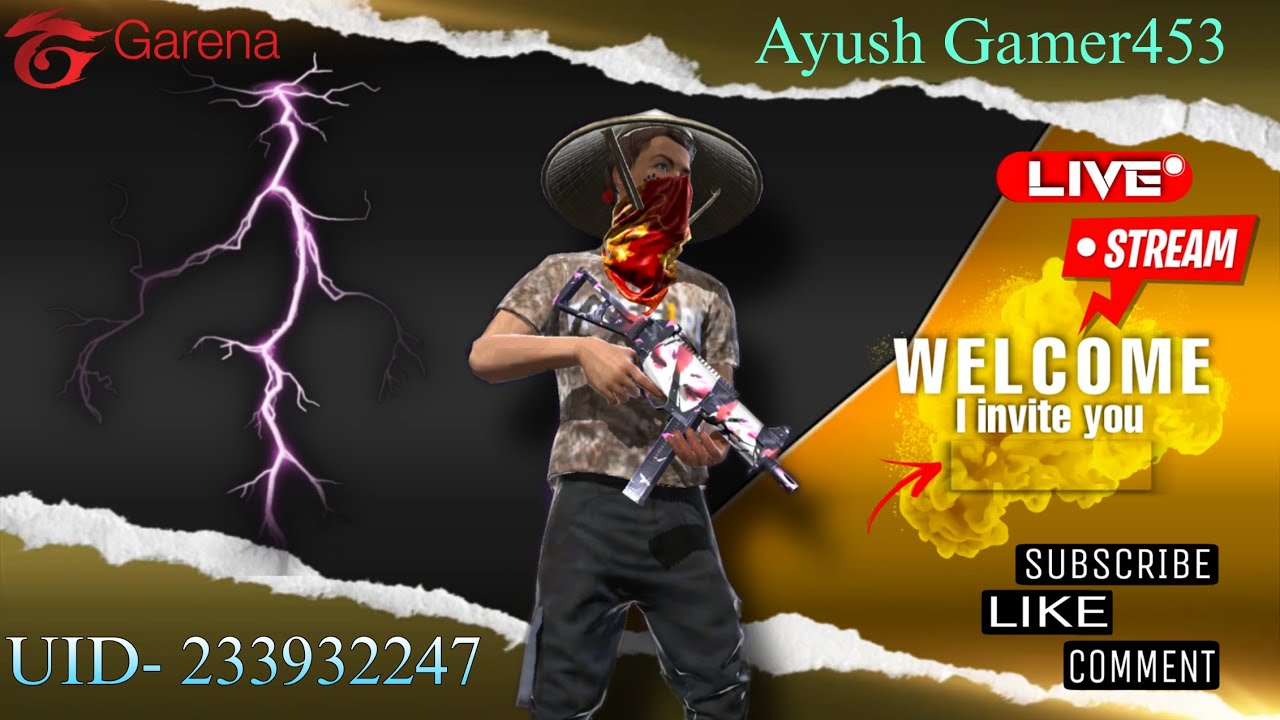 Ayush Gamer453 come 1vs 1 castom giveaway