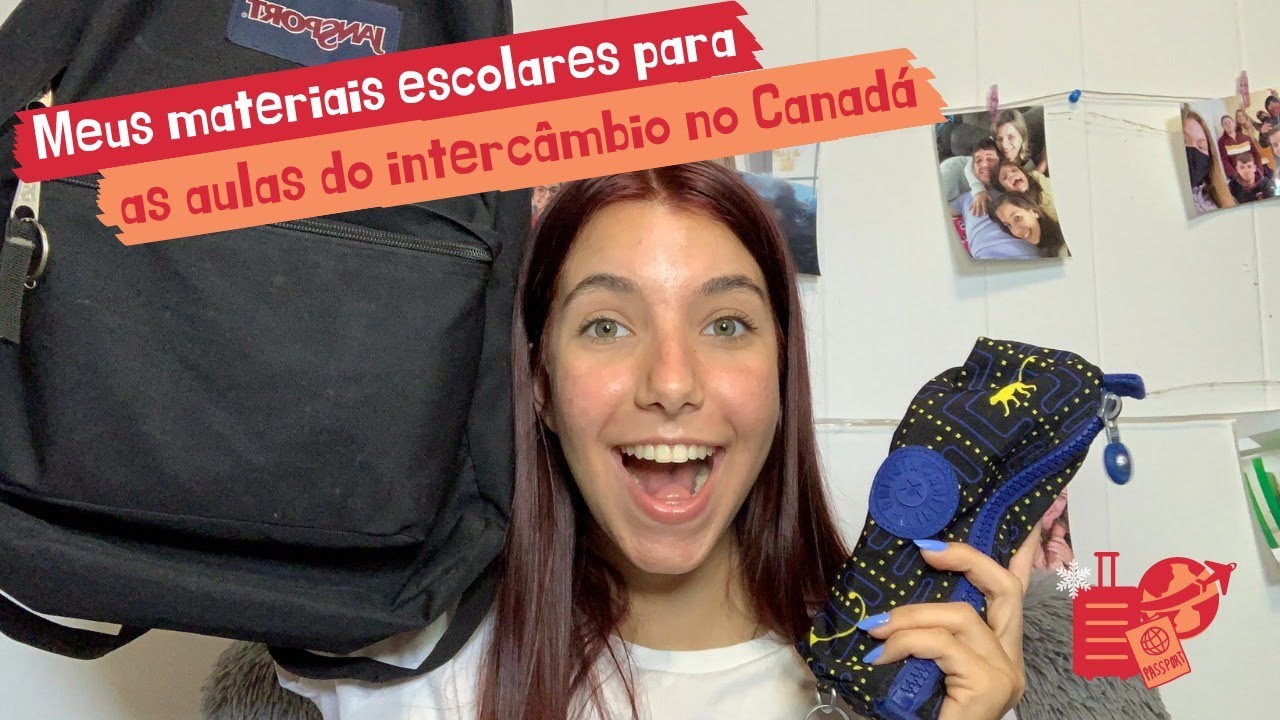 Meus materiais escolares para as aulas do intercâmbio no Canadá
