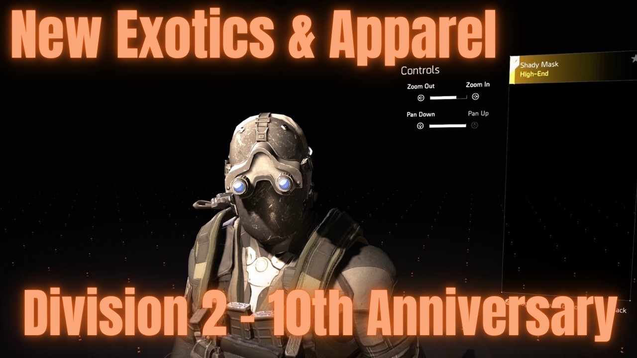 Division 2 - 10th Anniversary New Exotics, Named Weapons, and Apparel