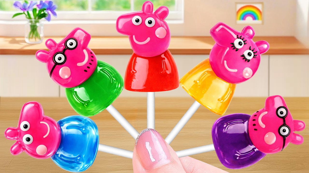 Peppa Pig Jelly Recipe🐽How To Make Miniature Animals Jelly Decorating🍬Mini Cake Wonderland