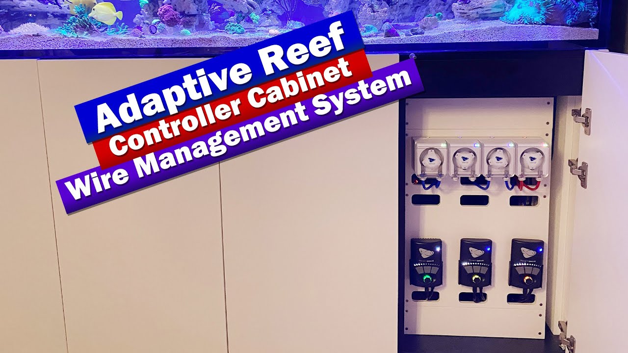 Saltwater Aquarium Mounting Board - CoralVue Adaptive Reef Controller Cabinet Wire Management System
