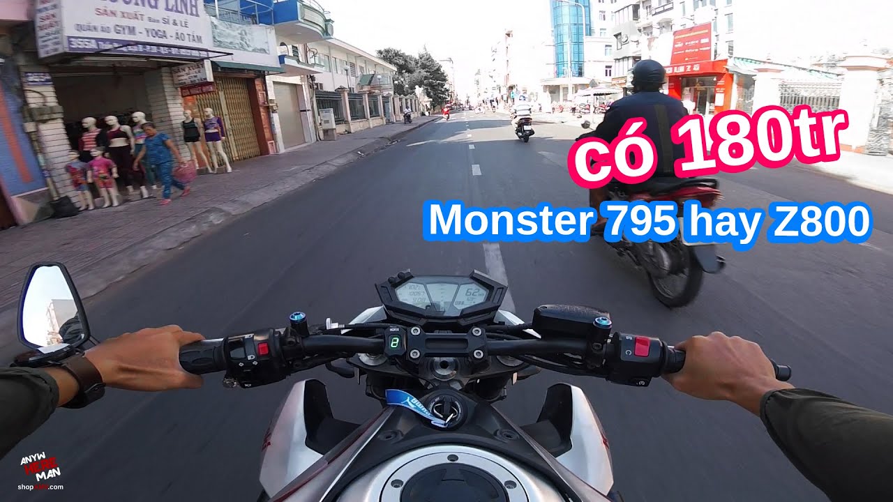 Có 180 triệu nên mua Kawasaki Z800 hay Ducati Monster 795?