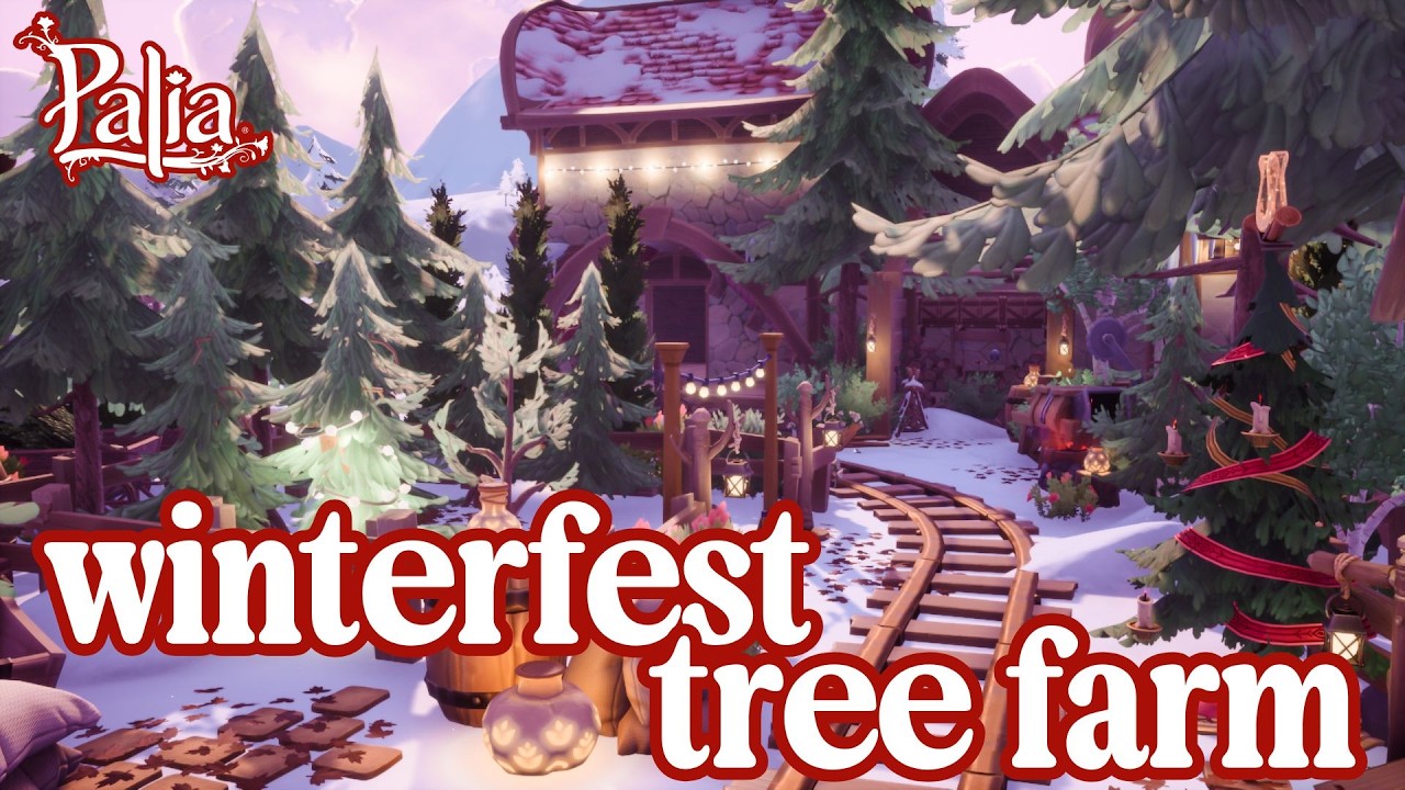 🌲Ферма деревьев Winterfest // Нежная зимняя скоростная постройка от PALIA
