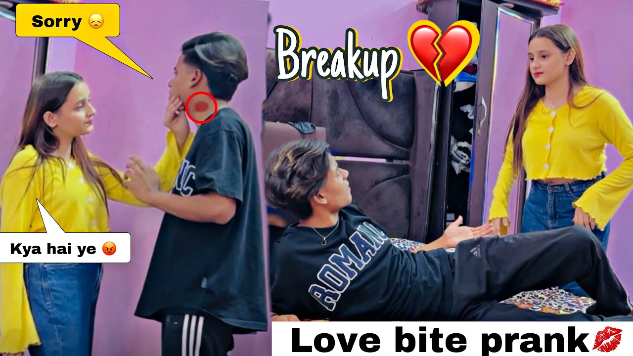 Love bite prank on my girlfriend 💋|| she cried 😭(gone wrong ❌) sab khatam || Anshi vlog