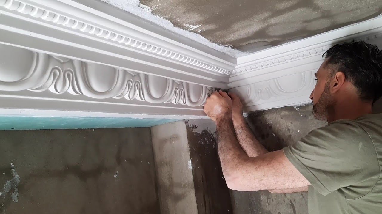 Самый простой способ установить арабские карнизы из гипса